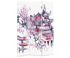 Feeby Frames Paravent déco Cerisier Japonais Impression Violet 110x150 cm