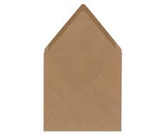 UmWelt® UmWelt® Lot de enveloppes carrées en papier Kraft Marron sans fenêtre 155 x 155 mm 25 Umschläge Sandbraun