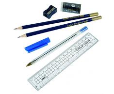 Helix Oxford Kit écolier 2 crayons à papier/stylo/règle/taille-crayon/gomme