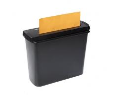 Genie 106 S Vario Embout destructeur de documents pour toute corbeille à papier (jusquà 6 feuilles, coupe en bandes) avec corbeille à papier noir