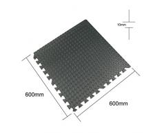 Homgrace Tapis de protection de sol en mousse EVA Tapis mousse de sol Tapis de gym Matelas puzzle ensemble individuelles connectables 600cm x 600cm (8pcs, noir)