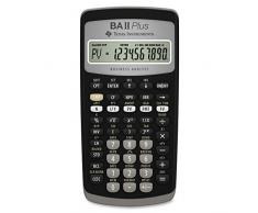 Texas Instruments BA II Plus Calculatrice de Poche, financière, Noire, à Boutons, à Piles.