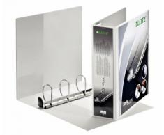 Leitz - Leitz Softclick - 42050001 - Classeur à anneaux personnalisable - A4 - Capacité de 580 feuilles - Carton recouvert de polypropylène - 4 anneaux - Blanc