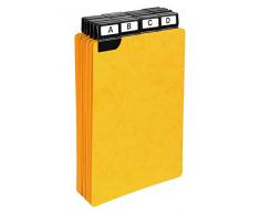 13741E Exacompta Paquet de 25 guides alphabétiques en carte lustée 425g à onglets métalliques 25 mm noires , pour boites à fiche. Convient pour classement de fiches à la verticale format 125x75mm