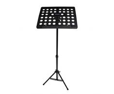 Fantasyworld Flanger FL-05R en Alliage daluminium Pliant Lutrin Trépied Support dinstruments de Musique avec Sac de Transport