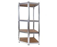 Meuble étagère d'angle Charge lourde Système enfichable Set Armoire Stockage Cave Atelier Remise