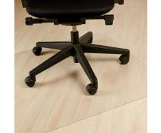 Relaxdays 10029438_1189 Tapis sol, bureau, 75 x 120,protection chaise parquet lino, antidÃ©rapant, transparent, PVC, 17 x 75 x 120 cm