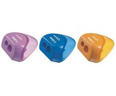 MAPED Lot de 3 Taille-crayons " I.Gloo" 2 trous Jaune, Violet OU Bleu