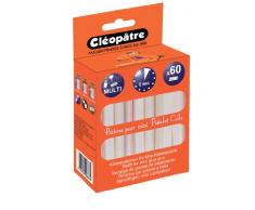 Cléopâtre PO60RCT HOTMELT Lot de 60 Bâtons de colle universelle Colle Transparent 10 x 0,7 x 0,7 cm