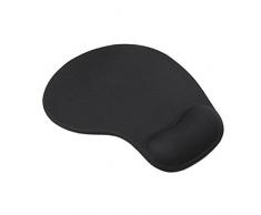 TRIXES Coussin de Confort en Caoutchouc Noir Poignet Gel Reste Soutien Souris Tapis Souris
