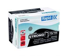 Rapid Agrafes SuperStrong 73/10, Longueur 10 mm, 5000 Agrafes, Agrafe jusqu'à 40 feuilles, Fil dur galvanisé, 24890400