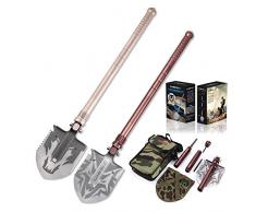 Bureze Jardinage Multifonction Pliable en Acier Inoxydable Pelle Binette Branches Cutter Outils de Plein air