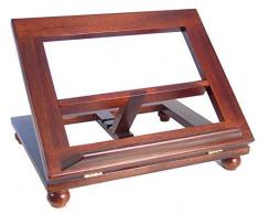 Lutrin réglable bois acajou foncé pour livre bible 25x20cm