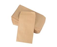 DEOMOR (10 x 6cm) 100pcs Pochette Sac Sachet en Kraft Papier Vintage Mini Enveloppe pour Semences ou Bonbons