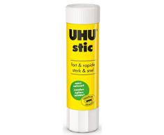 UHU Stic Bâtons de Colle sans solvant, 8,2 g, Lot de 3, Blanc