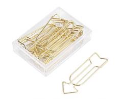12pcs trombones en or grands, paper clips, trombones en métal flèche clips école fournitures de bureau organisation personnelle