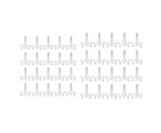 dailymall 40pcs Porte de Livre en Plastique, Lutrin de Livre pour Exposer Vaisselle, Livre, Photo ou Autre Décorations, Transparent 6 7