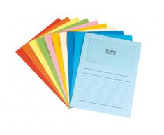 ELCO Ordo Classico Chemise de classement avec fenêtre 120 g/m² Chemise 220 mm x 310 mm, fenêtre 180 mm x 100 mm Boîte de 100 (10 x 10 couleurs assorties) (Import Royaume Uni)
