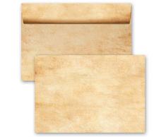 Enveloppes de motif Vieux papier Style Ancien, PARCHEMIN 10 enveloppes DIN C6 (162x114 mm) | Paper-Media