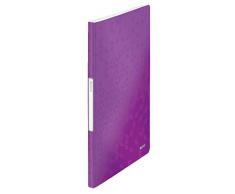 Leitz Reliure Protège-Documents A4, 20 Pochettes, 40 Pages, Pochettes Transparentes, Violet, WOW, 46310062