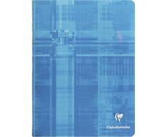 Clairefontaine, 1 Cahier reliure piqûre avec grands carreaux - 17 x 22 cm - 48 pages - couleurs Assortis