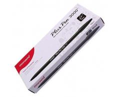 MONAMI Plus 3000 Bureau Sign Pen Stylo feutre encre à base d'eau Pointe couleur Noir complet de bo