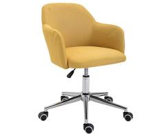 Chaise de Conférence - Chaise Visiteur avec Revêtement en Tissu de Qualité - Chaise Confortable,Jaune,Office