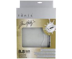 Tonic Guillotine Tondeuse Confort Papier 21,5 cm par Tim Holtz Gris/Rouge