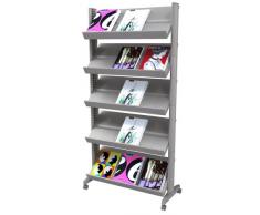 Paperflow EasyDisplays 255N.35 Présentoir mobile profil en polystyrène Aluminium