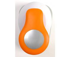 Fiskars Perforatrice à levier, Cercle, à 2,5 cm, Convient aux droitiers et aux gauchers, Acier de qualité/Plastique, Blanc/Orange, à levier, M, 1004748