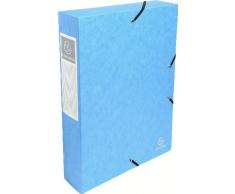 Exacompta 50606E Exabox Boite de Classement en Carte Lustrée Nature Future - Dos de 60 mm - A4 , Bleu