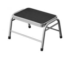Premier Housewares 2100008 Marche-Pied avec Tapis en Métal Argenté/Caoutchouc