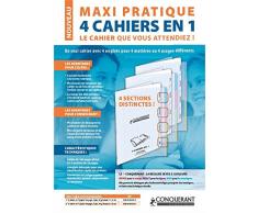 Conquérant Classique Cahier grands carreaux sans spirales 140 Pages 24 x 32 cm Incolore