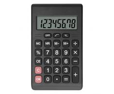 Helect Calculatrice Design Compact Fonction Standard, Poche Portable, Noir