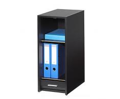 Tousmesmeubles Caisson à Rideau Noir - Jeezy n°1 - L 29 x l 48 x H 72 - Neuf