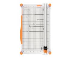 Fiskars Massicot Grand Format, A4, Avec ligne de coupe, Contient une Lame de rainage et une Lame de coupe droite, SureCut Plus, 1020504