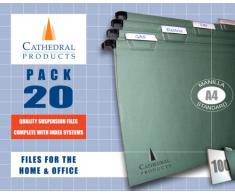 Cathedral Dossier suspendu A4 Lot de 20 (Import Royaume Uni)
