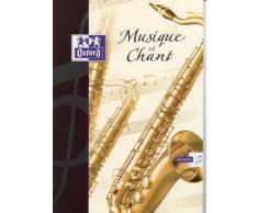 Oxford Scolaire 100101475 Cahier musique et chant agrafé 240X320 48 Pages 90 G