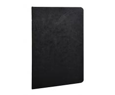 Clairefontaine 733161C - Un cahier Age Bag piqué 14,8x21 cm 96 pages lignées, couverture Noire