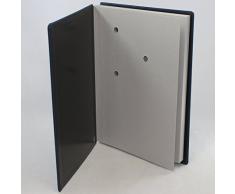 Parapheur en cuir de vachette lisse en bleu