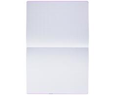 ClaireFontaine - Réf 293362AMZC - Cahier Piqué Couverture Polypro 96 Pages 24x32 cm petits Carreaux Coloris - Lot de 4 (bleu transparent orange violet)