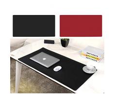 Tapis de Souris Bureau PU Cuir,double face utilisable,Anti-dérapant sous-main Protection Jeu Écriture Mat,Grande,Imperméable,Parfait pour Bureau Tapis décriture