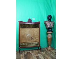 Grünwald-Shop Asiatischer Paravent antiker en Bois Massif avec Broderie en Velours Style Japonais Asia 19 Jh