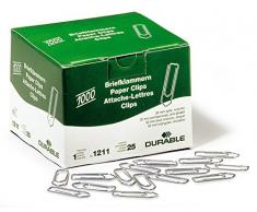 Durable 121125 Boîte de 1000 Trombones 32 mm Zinc