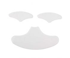 Correctifs de silicone anti-rides de visage, protections faciales 3 enlèvement réutilisable auto-adhésif de ride doeillets de front