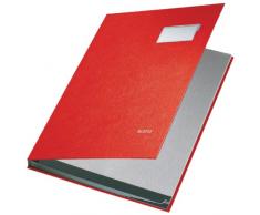 LEITZ - Parapheur, revêtement en PP, 10 compartiments, rouge feuillets intérieurs en papier buvard g