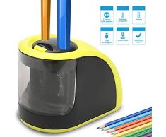 taille-crayons – taille-crayons électrique avec USB ou à piles – 2 trous (6–8 mm et 9–12 mm)-Cadeau idéal pour enfants, élèves, lartiste, les professionnels (piles non incluses)