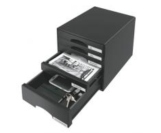 Leitz A4 Bloc de Classement, 5 Tiroirs, Noir, Plus, 52110095