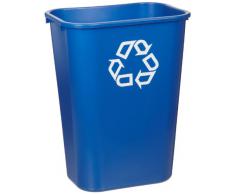 RUBBERMAID Corbeille à papier 39 litres Rectangulaire PE Bleu