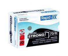 Rapid Agrafes SuperStrong 73/8, Longueur 8 mm, 5000 Agrafes, Agrafe jusqu’à 30 feuilles, Fil dur galvanisé, 24890300